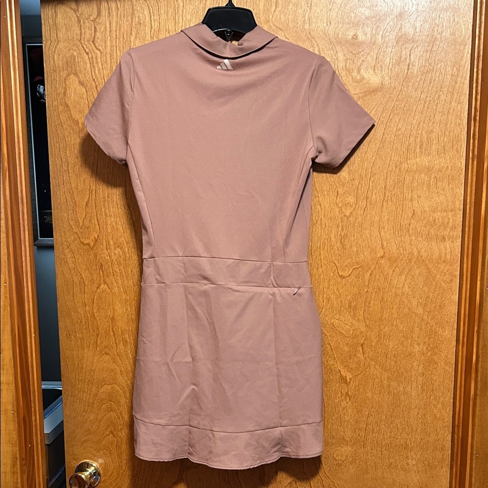 Adidas Women's Mini Golf Dress With Shorts  in Mauve - Picture 5 of 5